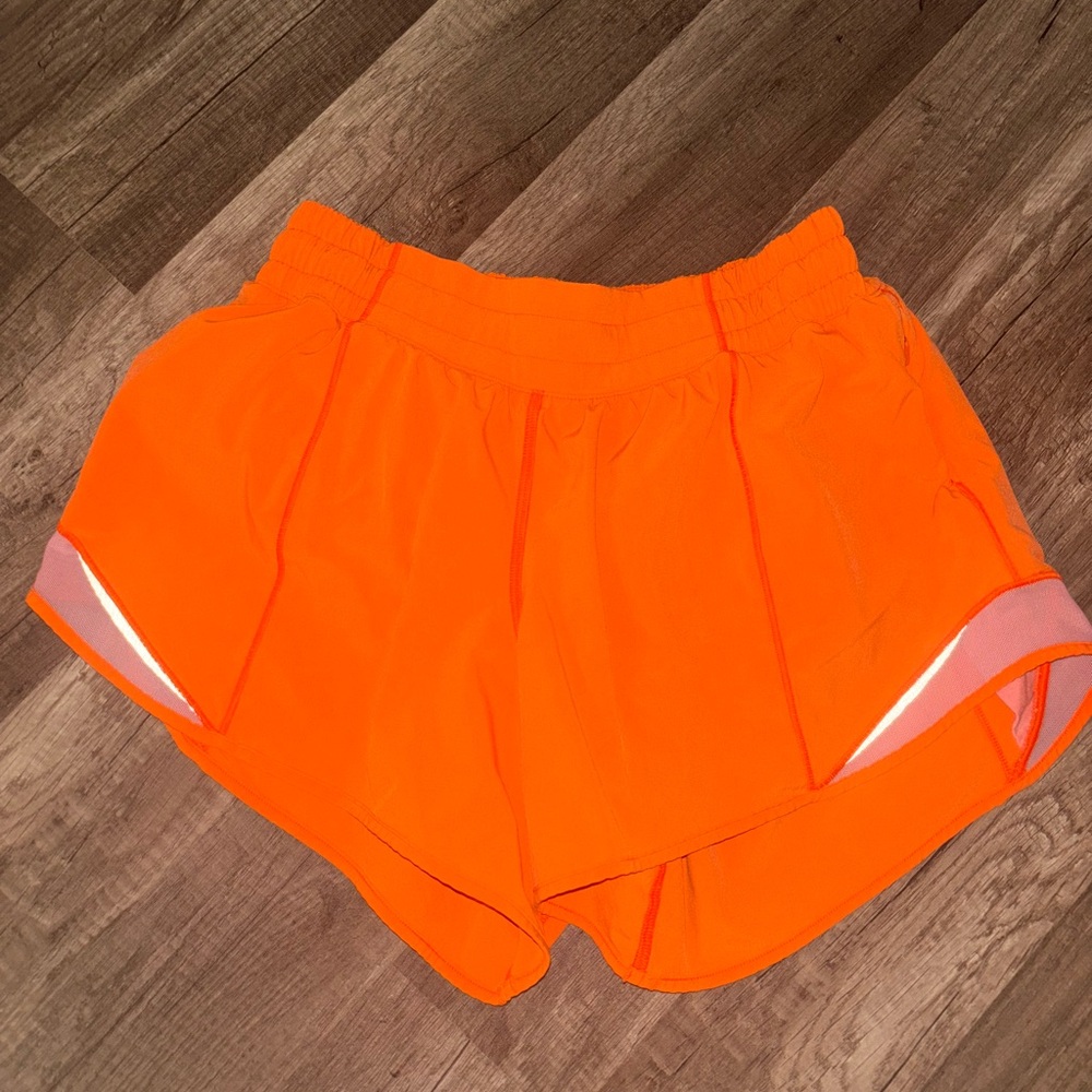 Lululemon Athletica Bright Orange Athletic Shorts